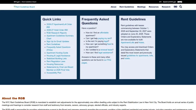 NYC Rent Guidelines Board - New York, NY