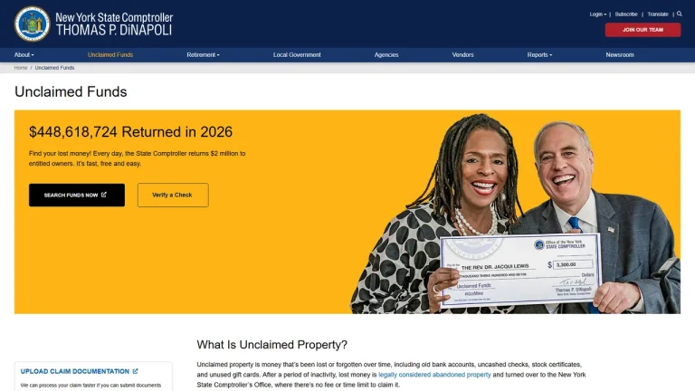 NYS Office of Unclaimed Funds - Albany, NY