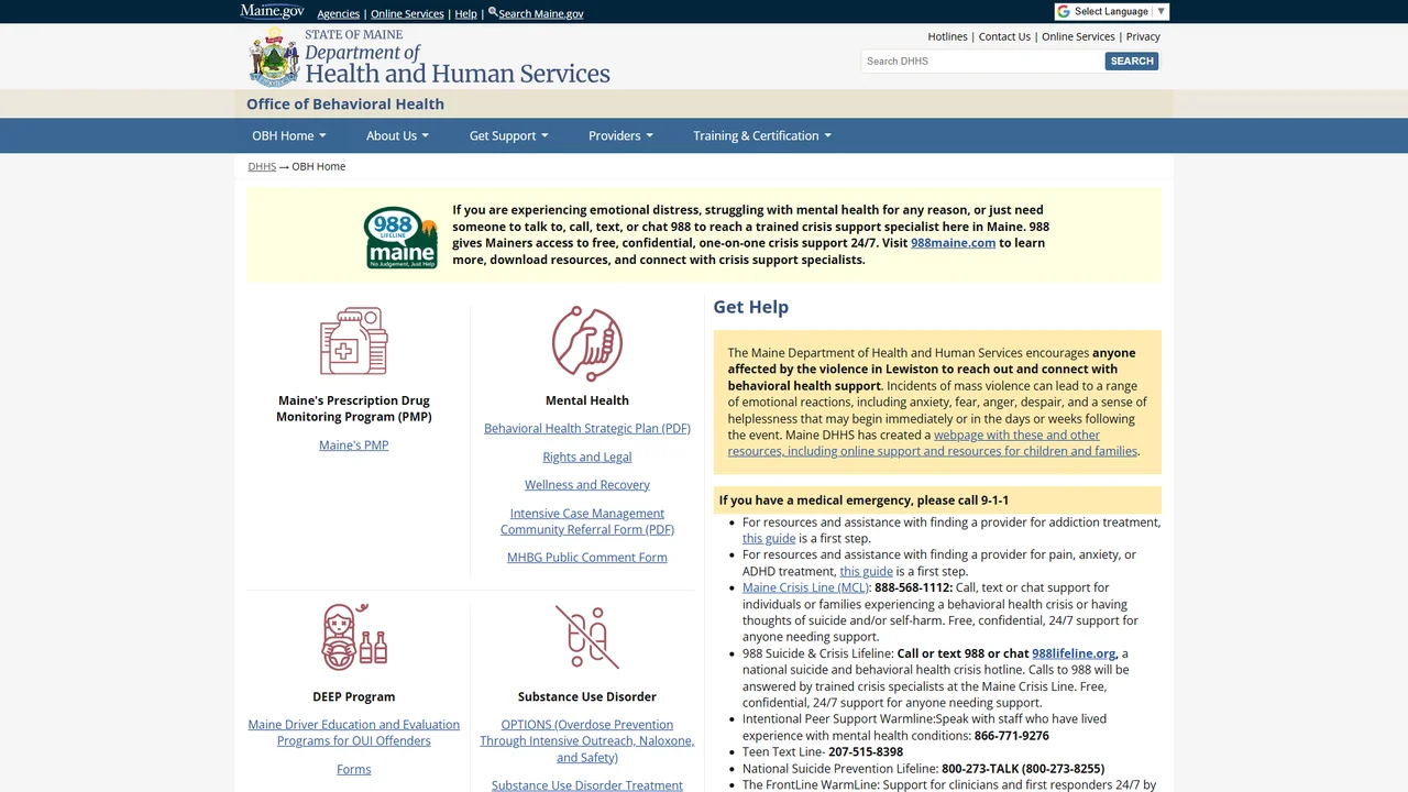 Office of Behavioral Health (OBH) - Augusta, ME
