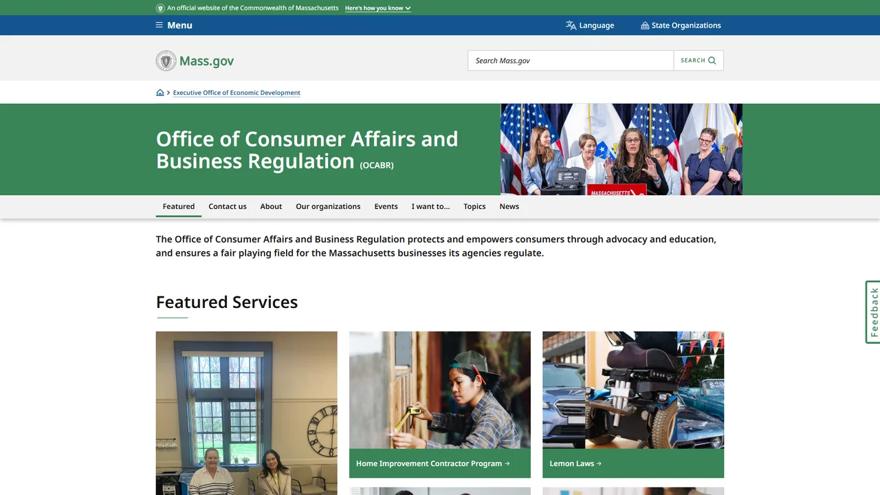 Office of Consumer Affairs & Business Regulation - Boston, MA