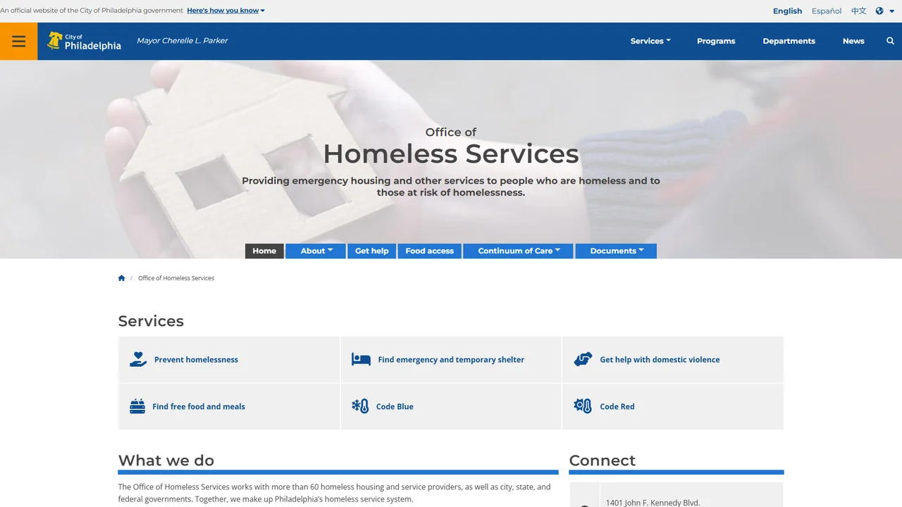 Office of Homeless Services - Philadelphia, PA