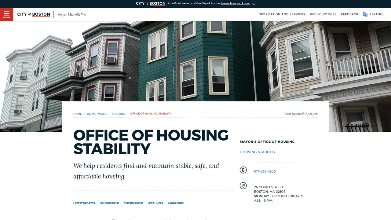 Office of Housing Stability - Boston, MA