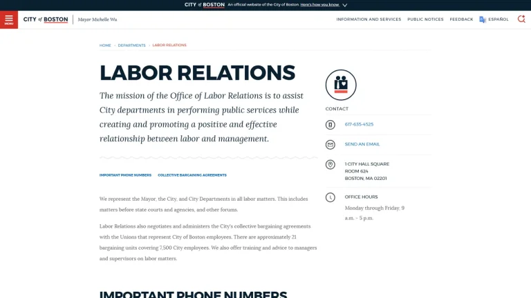 Office of Labor Relations - Boston, MA