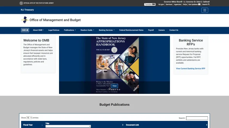 Office of Management and Budget (NJ OMB)