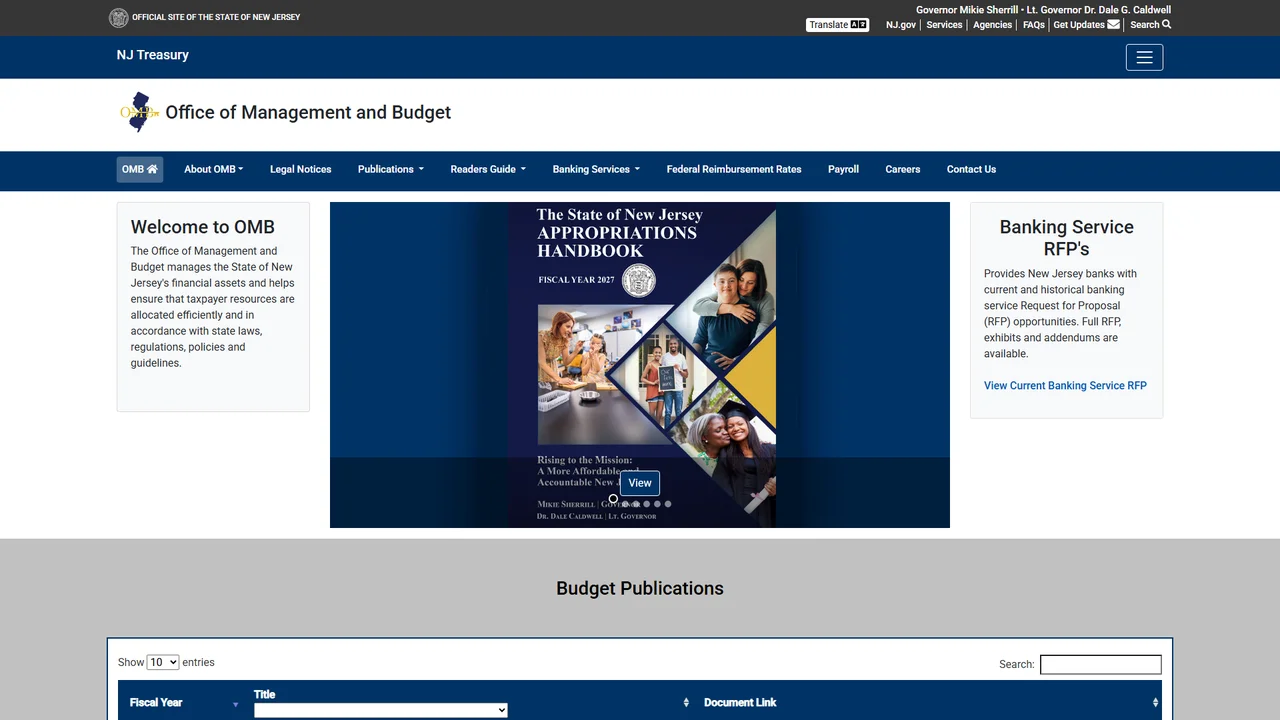 Office of Management and Budget (NJ OMB)