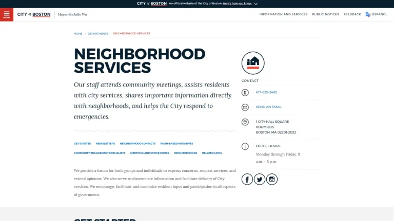 Office of Neighborhood Services - Boston, MA