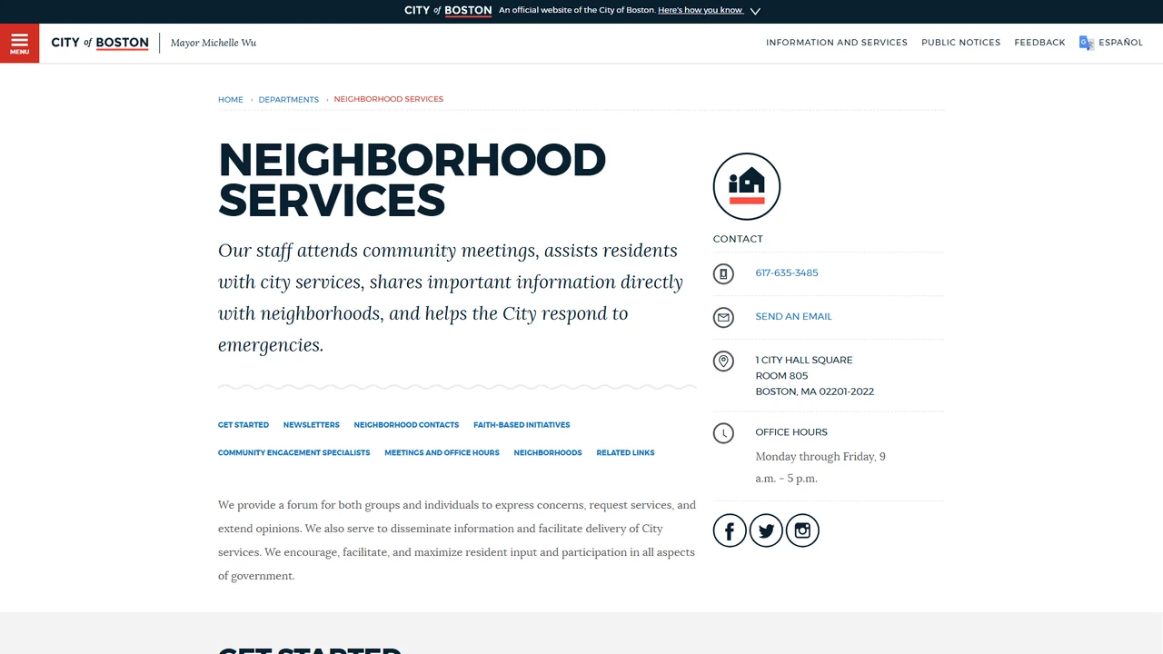 Office of Neighborhood Services - Boston, MA