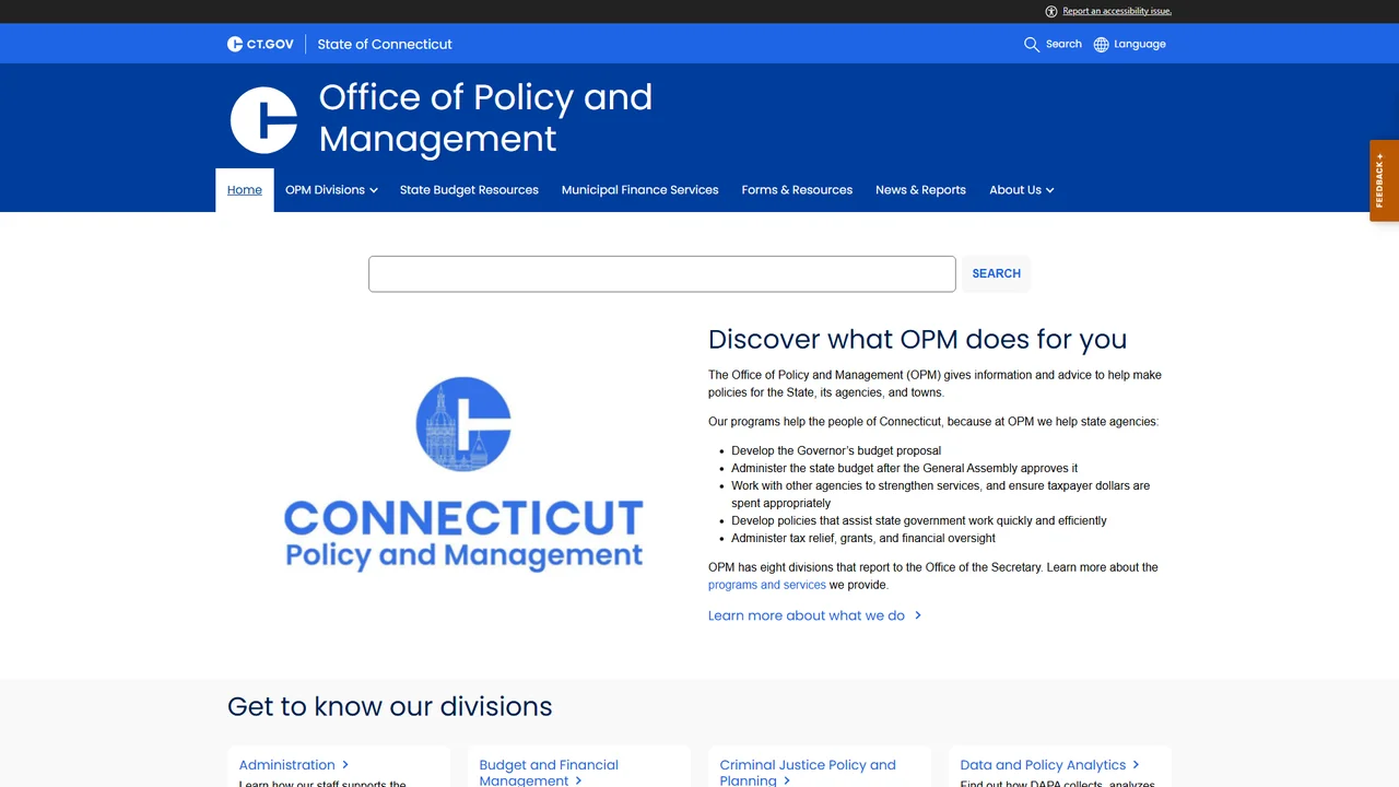 Office of Policy and Management - Hartford, CT