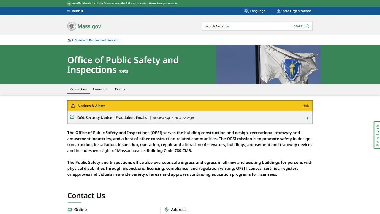 Office of Public Safety and Inspections - Boston, MA