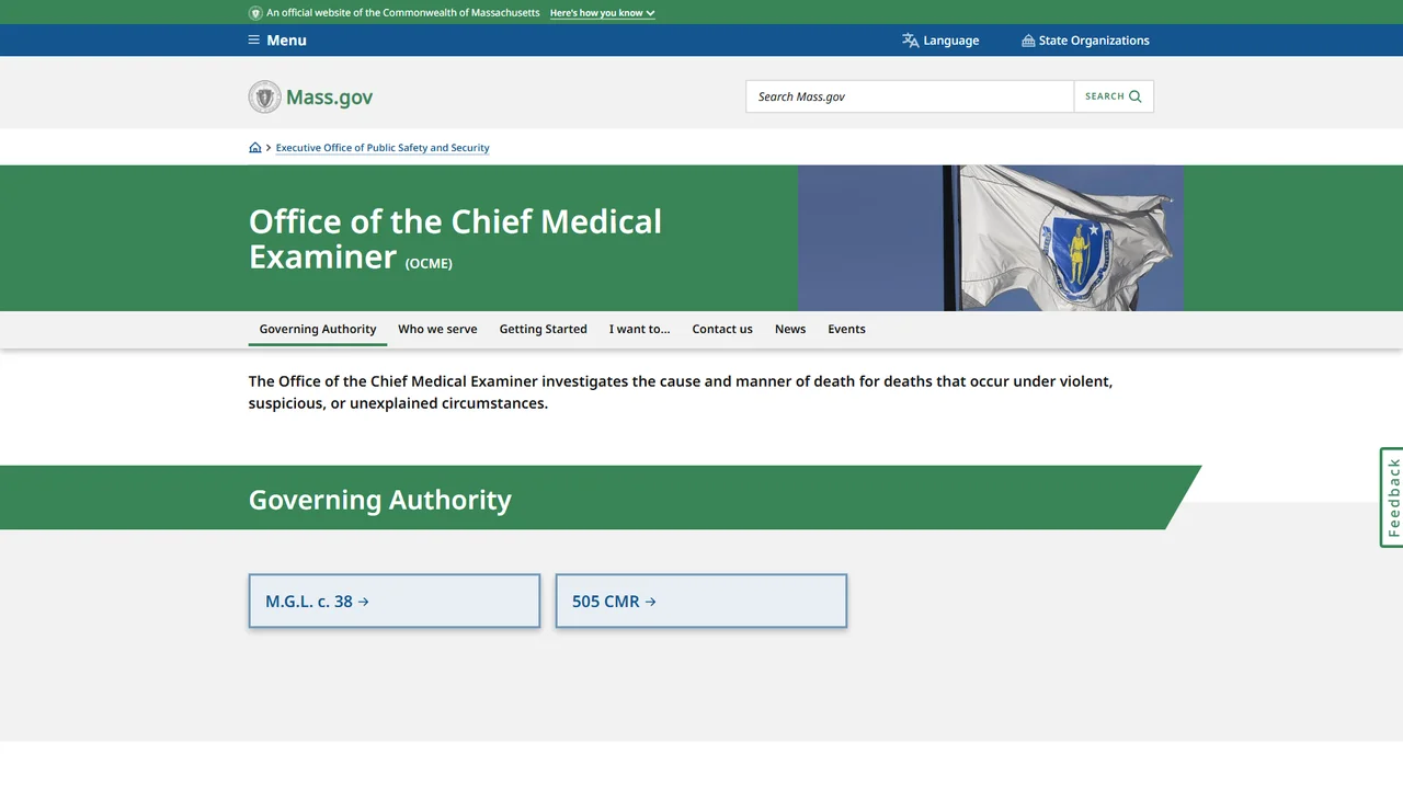 Office of the Chief Medical Examiner - Worcester, MA