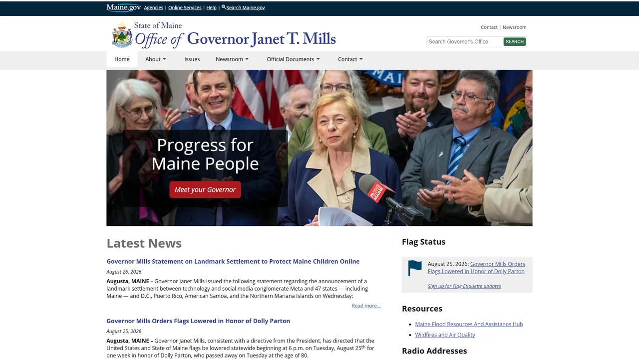 Office of the Governor of Maine - Augusta, ME