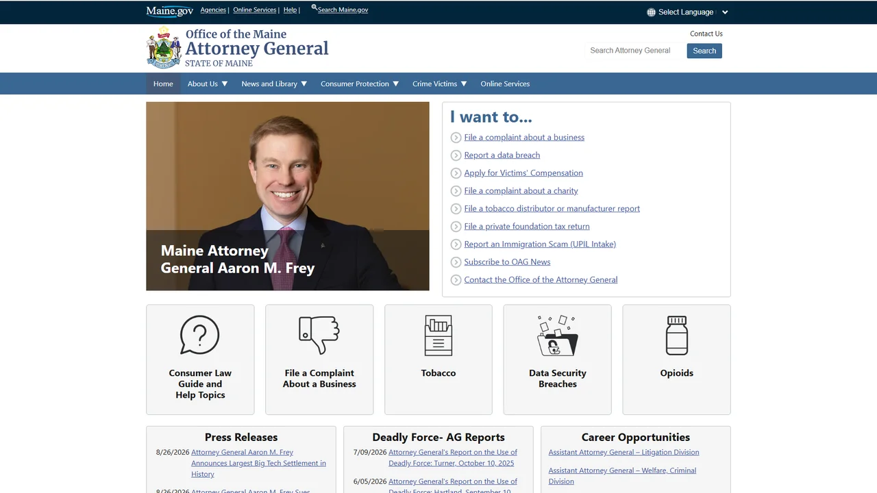 Office of the Maine Attorney General - Augusta, ME