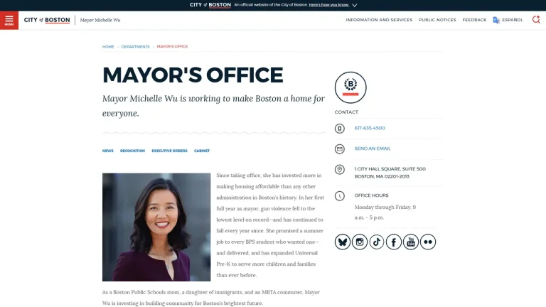 Office of the Mayor - Boston, MA