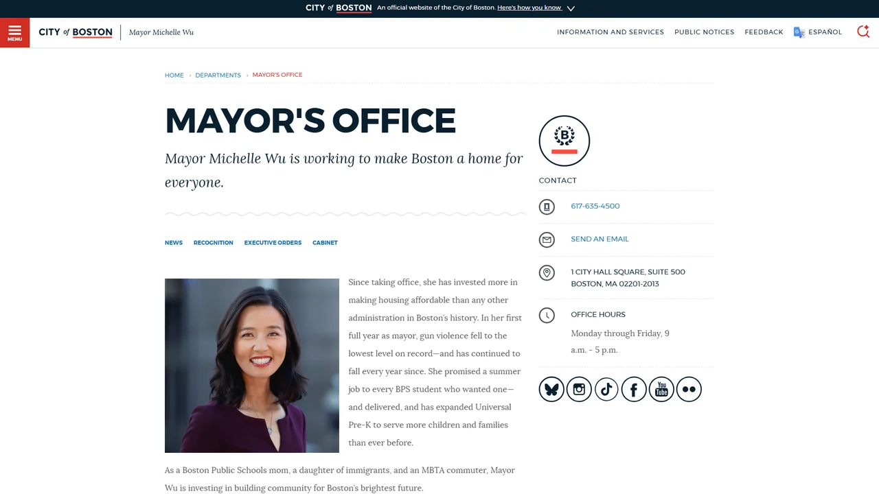 Office of the Mayor - Boston, MA