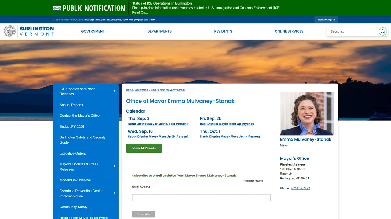 Office of the Mayor - Burlington, VT