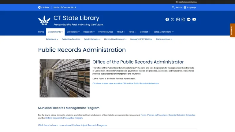 Office of the Public Records Administrator - Hartford, CT
