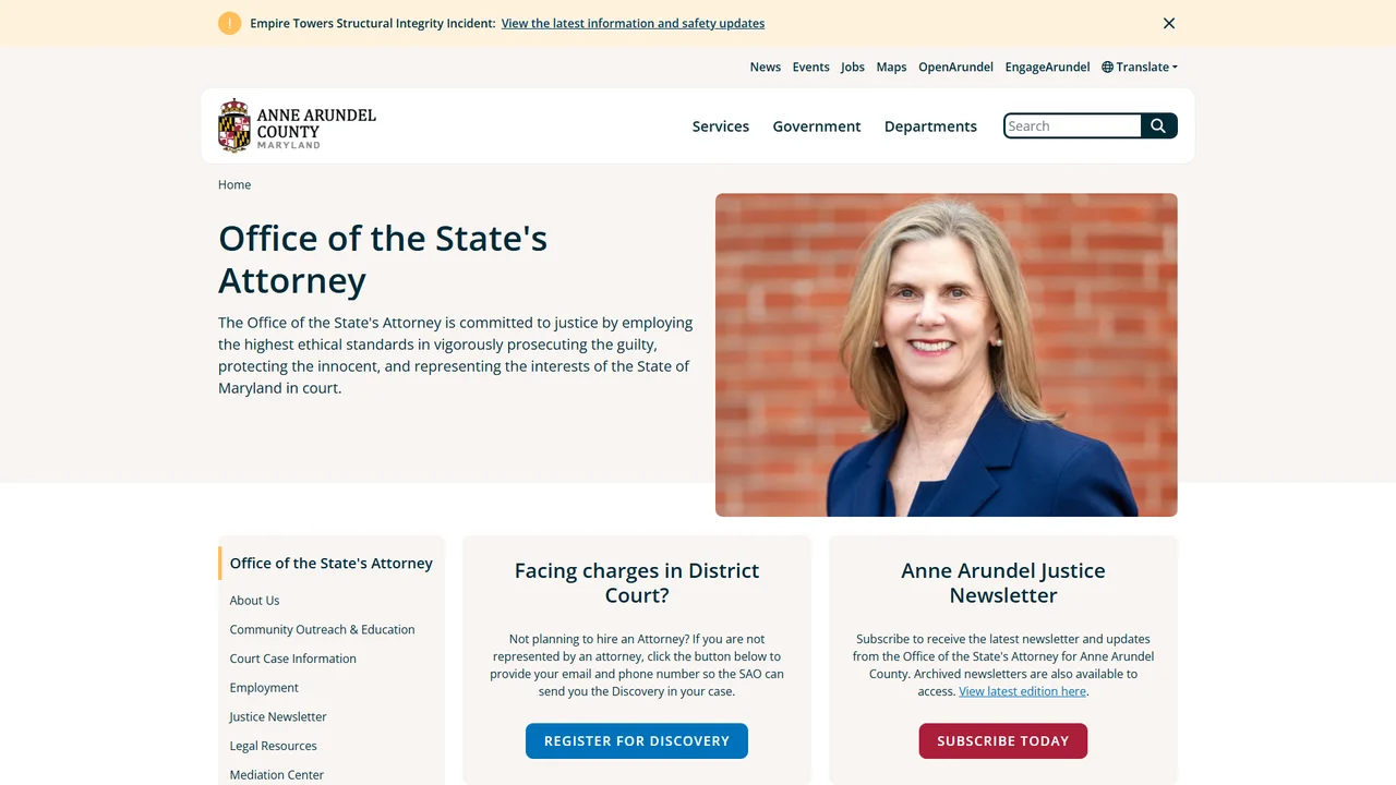 Office of the State's Attorney for Anne Arundel County - Annapolis, MD