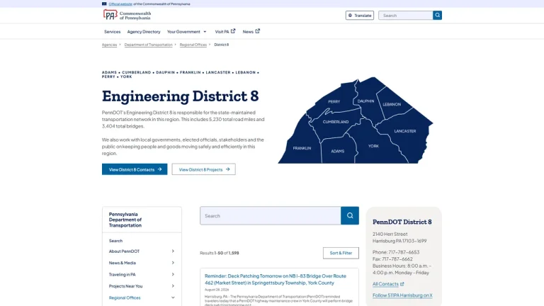 PennDOT Engineering District 8 - Harrisburg, PA