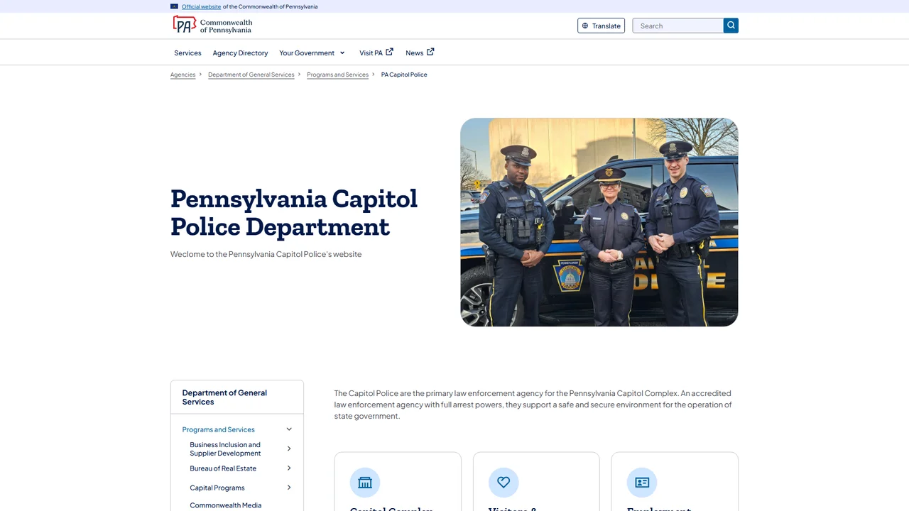Pennsylvania Capitol Police-Capitol East Wing - Harrisburg, PA