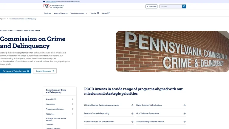 Pennsylvania Commission on Crime and Delinquency (PCCD) - Harrisburg, PA