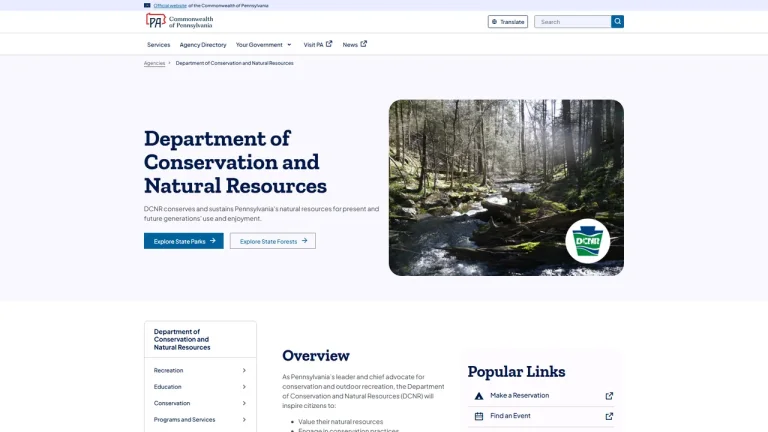 Pennsylvania Department of Conservation and Natural Resources - Harrisburg, PA