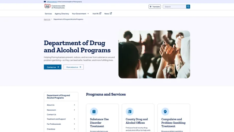 Pennsylvania Department of Drug and Alcohol Programs - Harrisburg, PA