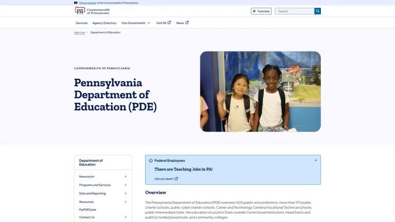 Pennsylvania Department of Education - Harrisburg, PA