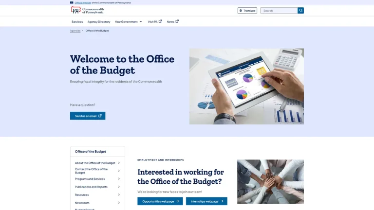 Pennsylvania Governor's Office of the Budget - Harrisburg, PA