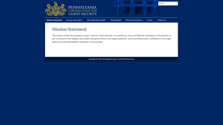 Pennsylvania Lawyers Fund for Client Security - Harrisburg, PA