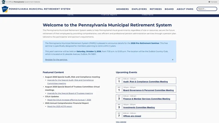 Pennsylvania Municipal Retirement System - Harrisburg, PA