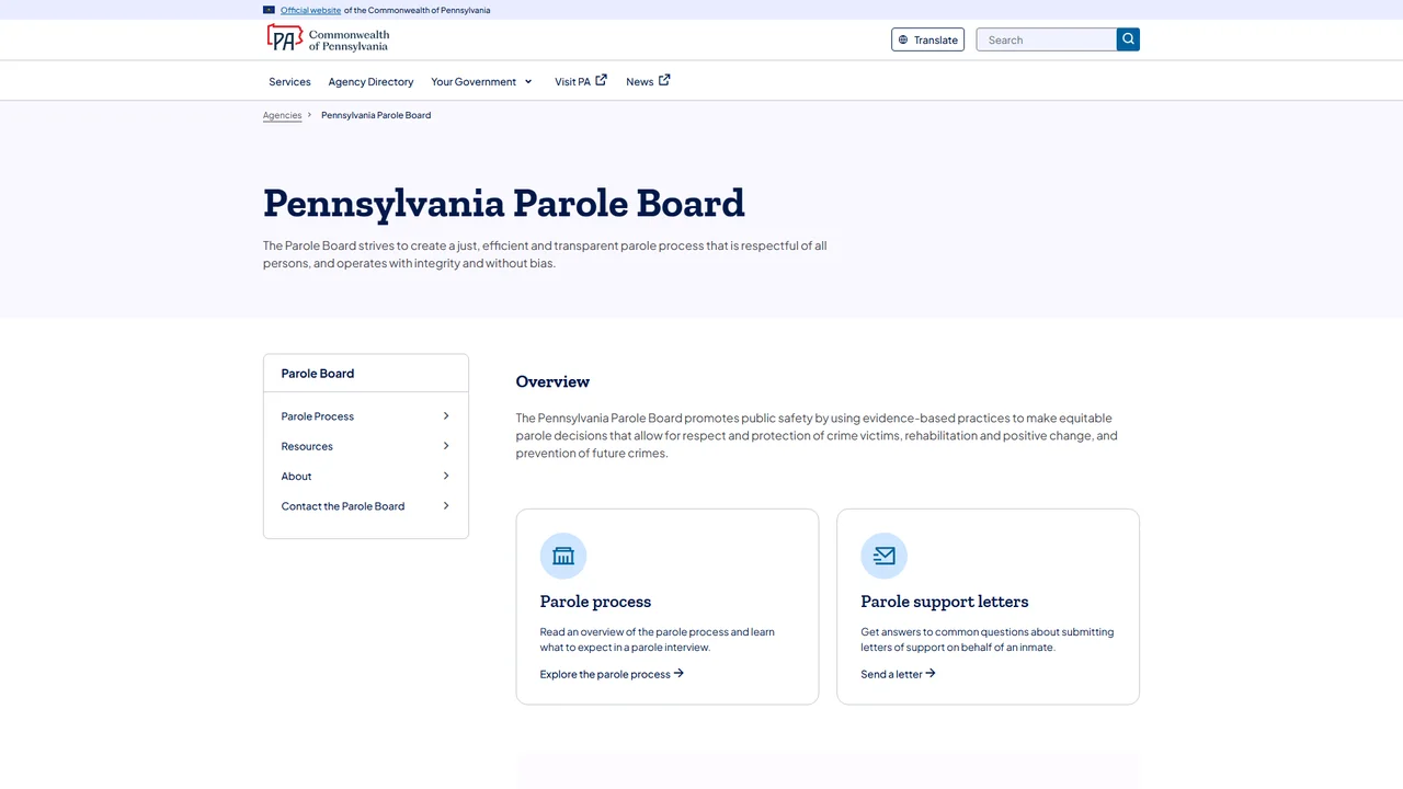 Pennsylvania Parole Board - Harrisburg, PA