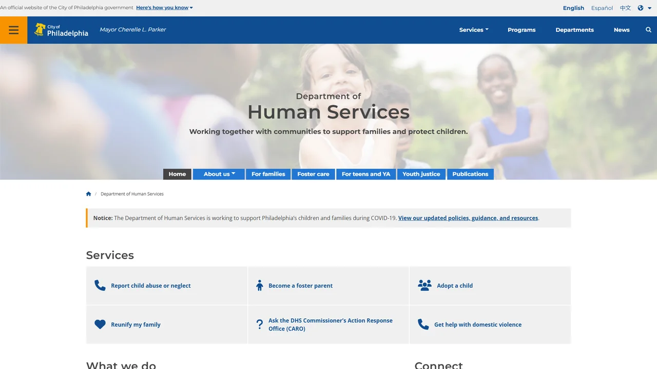 Philadelphia Department of Human Services - Philadelphia, PA
