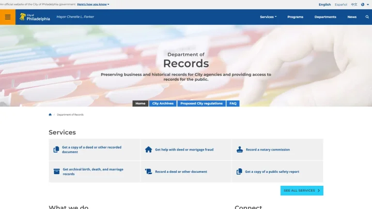 Philadelphia Department of Records - Philadelphia, PA