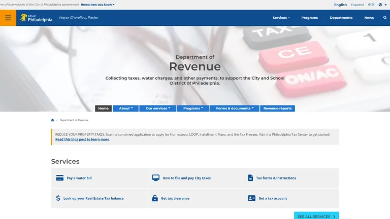 Philadelphia Department of Revenue-Center City Philadelphia