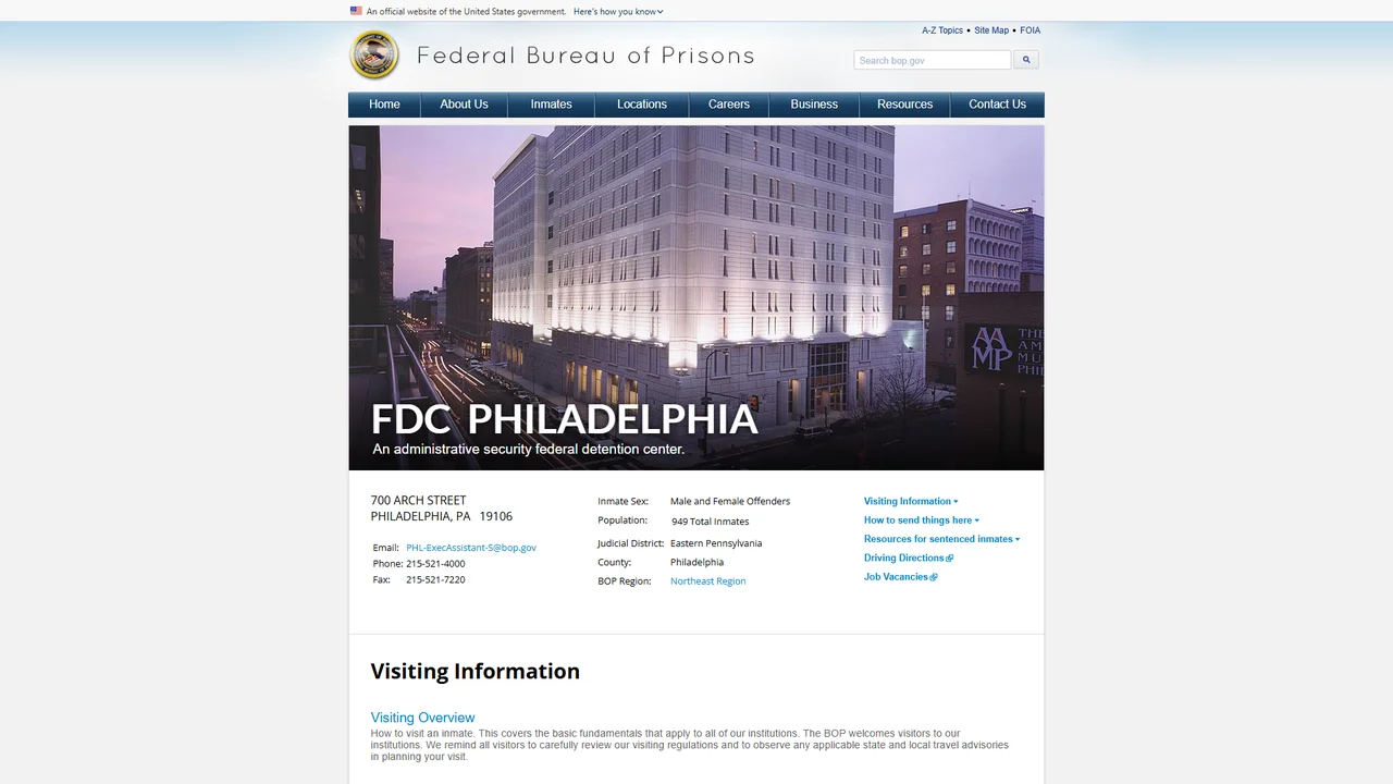 Philadelphia Federal Department of Corrections - Philadelphia, PA