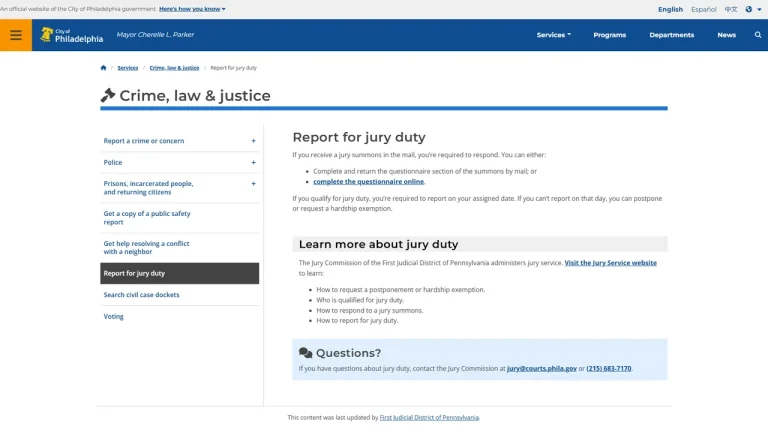 Philadelphia Jury Selection Commission - Philadelphia, PA
