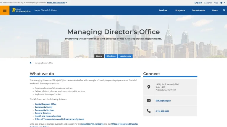 Philadelphia Managing Director's Office - Philadelphia, PA