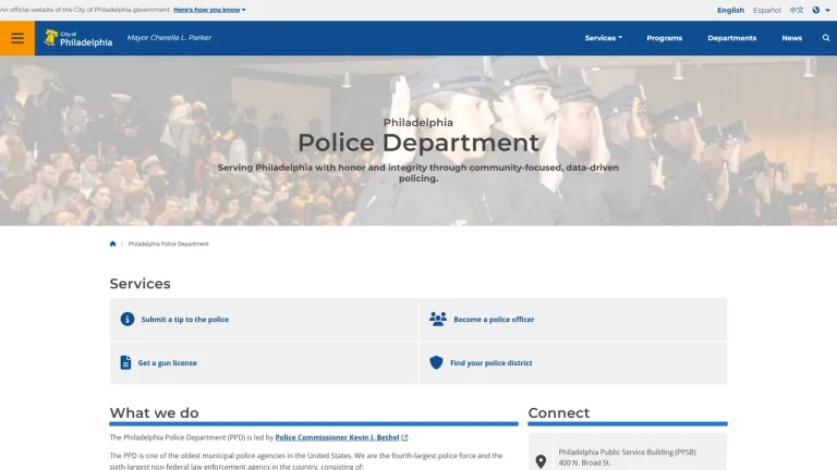 Philadelphia Police Neighborhood Services Unit - Philadelphia, PA