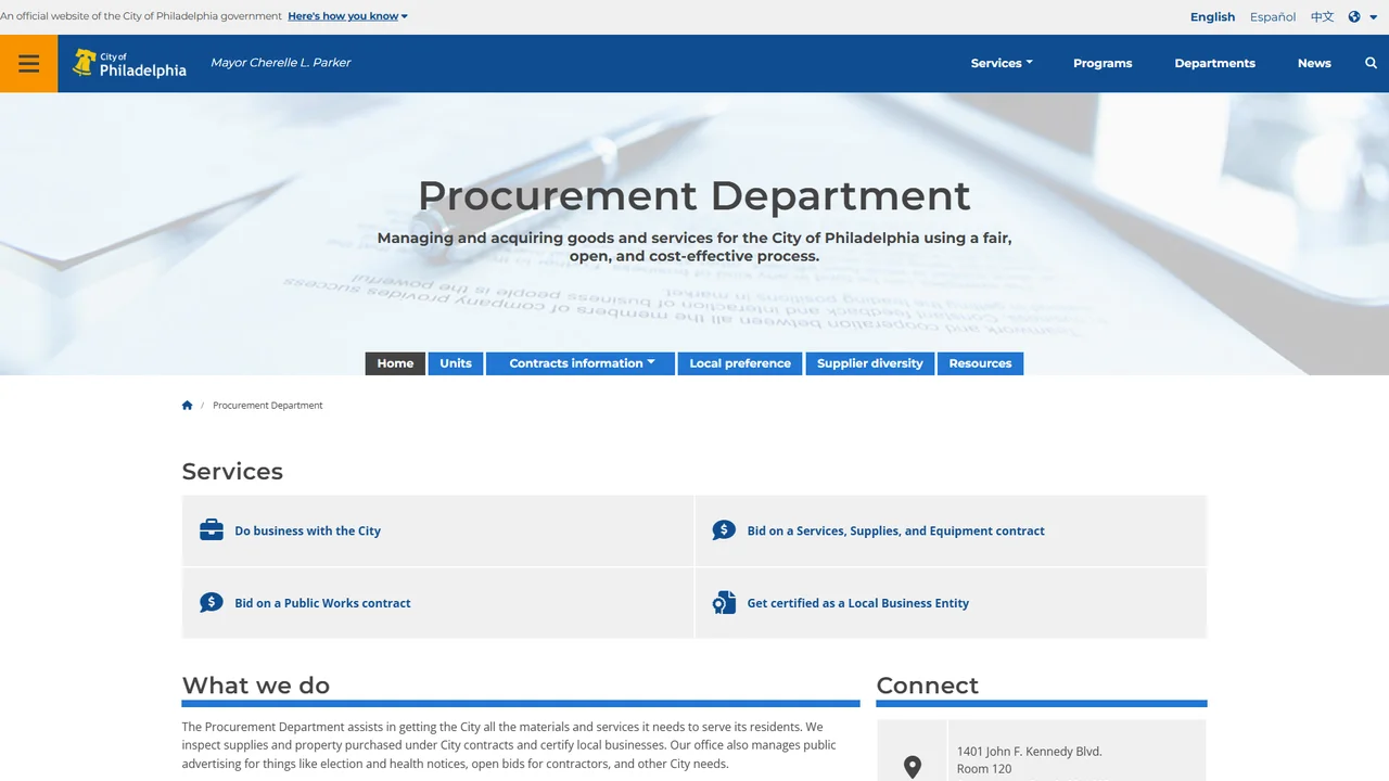 Philadelphia Procurement Division - Philadelphia, PA