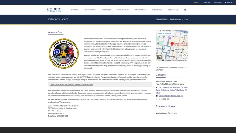 Philadelphia Veterans Court Program
