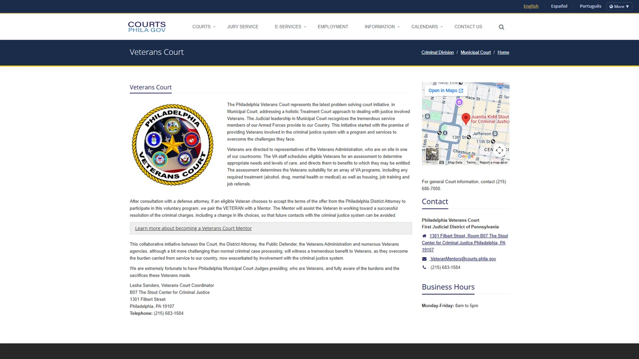 Philadelphia Veterans Court Program