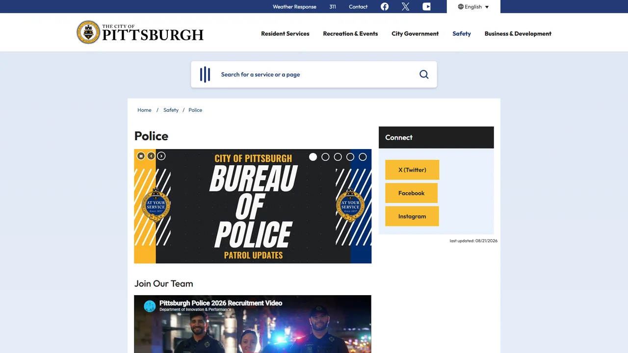 Pittsburgh Bureau of Police - Missing Persons Unit - Pittsburgh, PA
