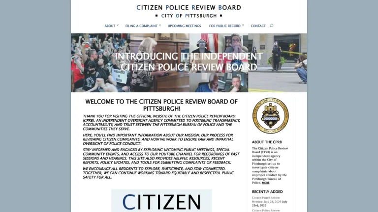 Pittsburgh Citizen Police Review Board - Pittsburgh, PA