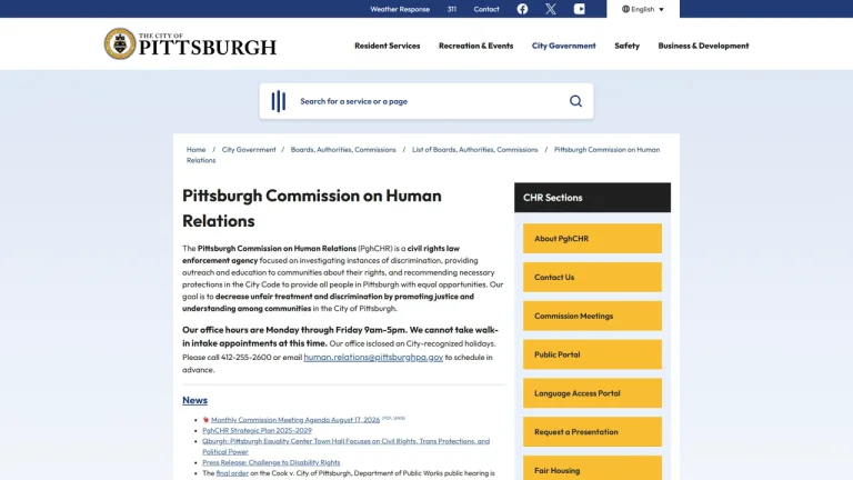 Pittsburgh Commission on Human Relations - Pittsburgh, PA