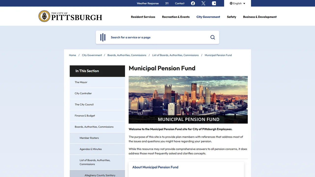 Pittsburgh Municipal Pension Office - Pittsburgh, PA