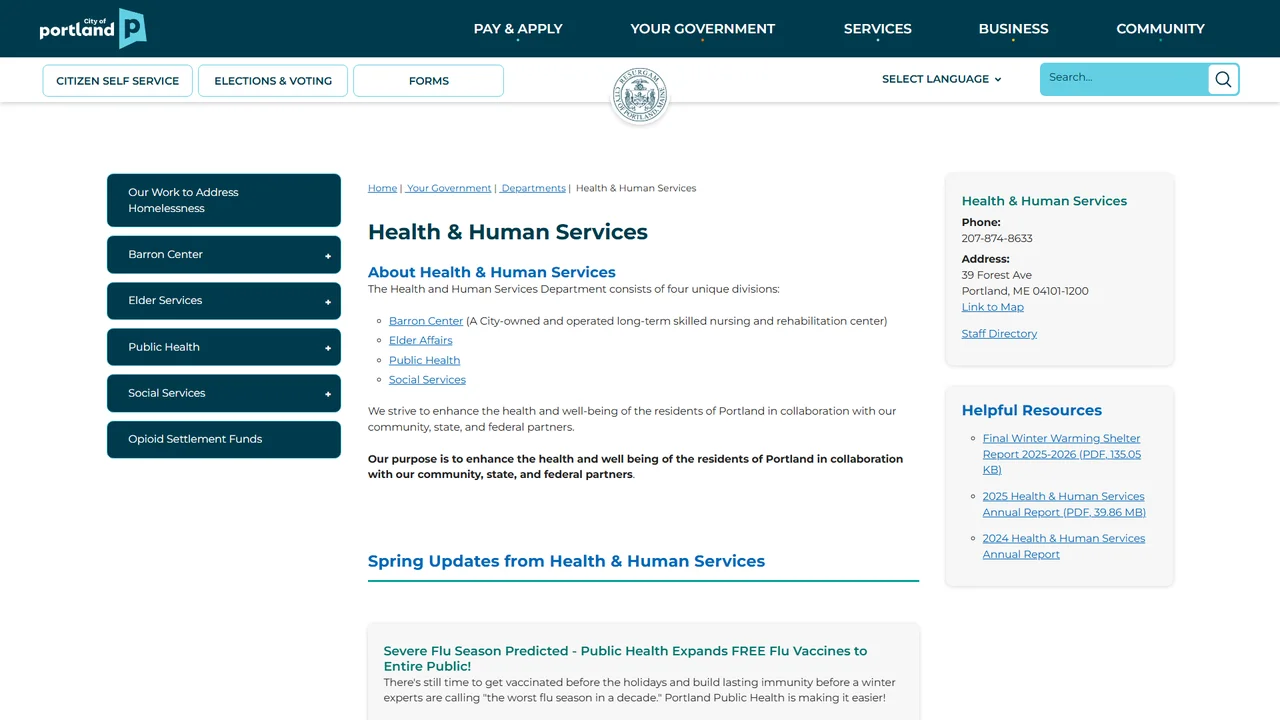 Portland Health & Human Services - Portland, ME