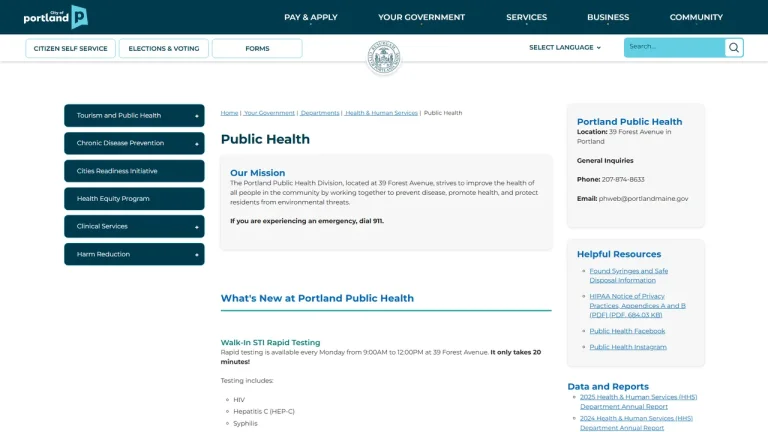Portland Public Health Division - Portland, ME