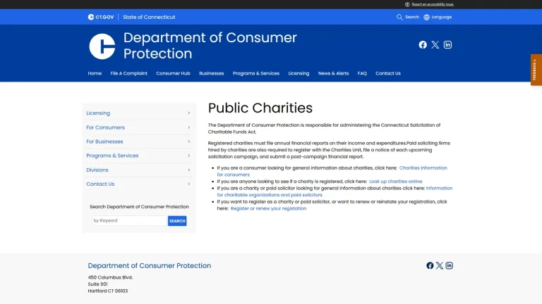 Public Charities Unit - Hartford, CT