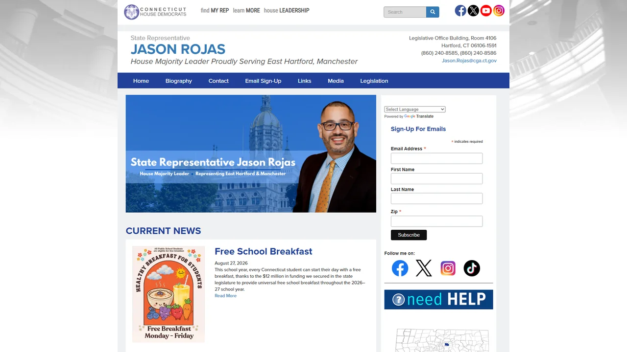Representative Jason Rojas - State Representative - Hartford, CT