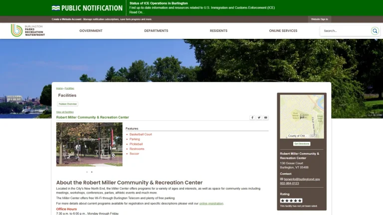 Robert Miller Community & Recreation Center - Burlington, VT